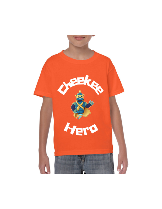 Cheekee Hero Full Tee (Youth) - Orange